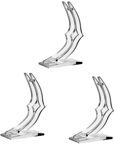 PACKOVE 3pièces Support Transparent Pour Fleurs Acrylique Avec Base De Rose Artistique Décoration Élégante Pour Maison Bureau Et Restaurant