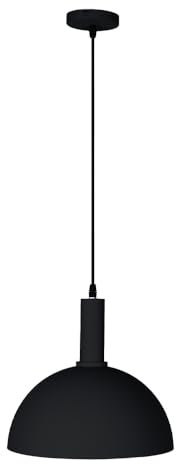 Bel Air Home - Hagen Pendelleuchte 30 cm - Elegantes Design, Einfache Installation, Höhenverstellbar - Ideal für Wohnzimmer und Esszimmer, Schwarz, Metall
