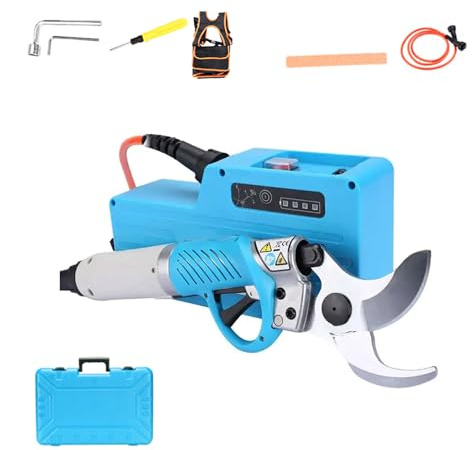 50mm Backpack Pruning Shears, 4400mah Electric Tree Branch Pruner, Work 10 Hours, Rechargeable Lithium Battery Powered Trimmer for Garden, Fruit Trees, Farm