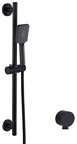 Handbrause mit 3 Funktionen, universeller ABS-Handbrausekopf mit Edelstahl-Gleitstangen, Wandduschkopf für Badezimmer