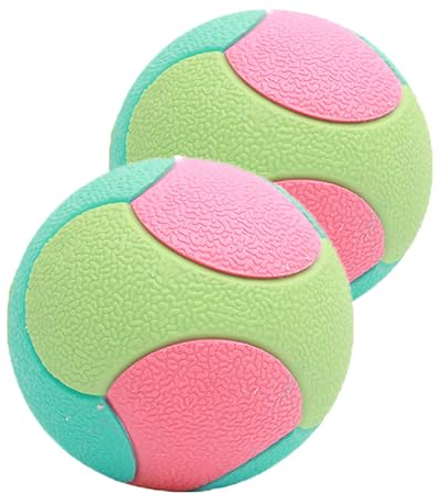 Coogime 2 Stück Hundeball aus Naturkautschuk, Jagdball für Hunde Hundespielzeug Gummiball mit 5,5cm /6,5cm/7.5cmRobuster und vielseitiger Ball (6.5cm)