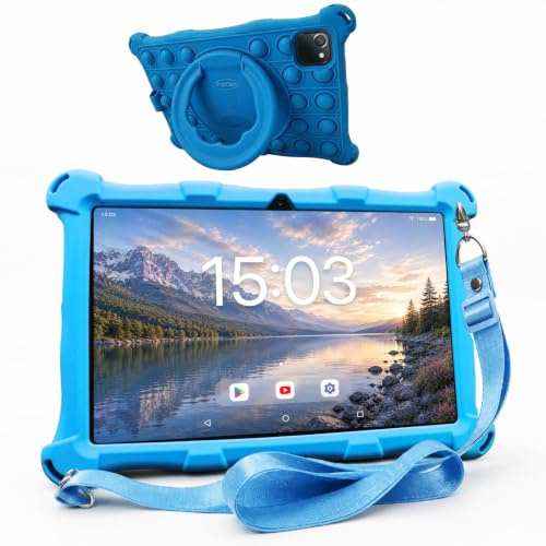 AngelTech Kindertablet XL - 10 Zoll HD - 3 + 4 GB RAM - 32 GB ROM (Blau)