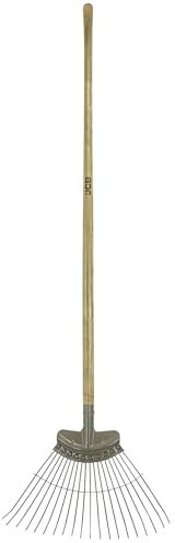 JCB 20 Teeth Heritage Lawn Rake 520mm x 150mm carbon steel blade and Ash Handle
