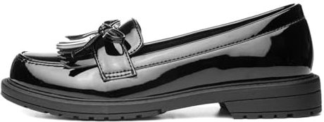 Lilley Fallon Girls Black Patent Loafer - Size 2 UK - Black