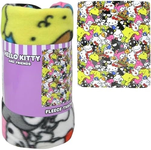 Hello Kitty & Friends - Coperta in pile, 114 x 152 cm