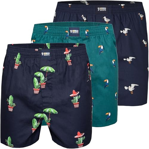 Happy Shorts X Herren Boxershorts, Boxer und Shorts mit Suspense, Farbe:Design 17, Grösse:XL