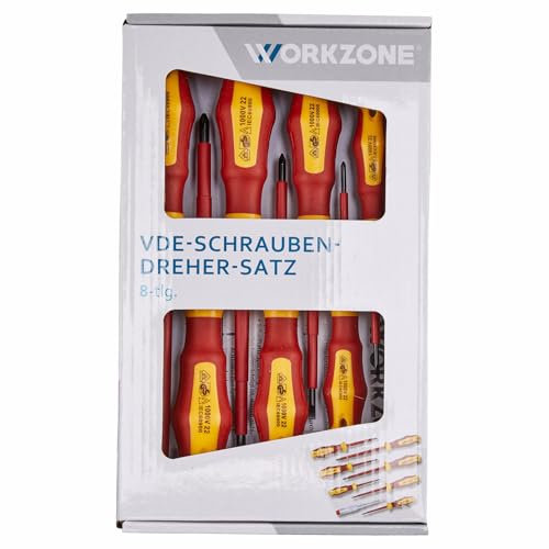 Workzone Pro VDE-Schraubendreher Satz 8 teilig SET für Professional Tool
