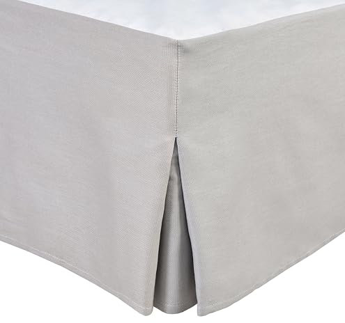 Tour DE LIT Cache SOMMIER 90 X 190 CM + 30 CM Gris Clair