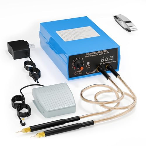 Hosyond 5000W Battery Spot Welder, Portable Adjustable Spot Welding Machine for 18650 Lithium Batteries, Welding Nickel Sheets 0.1-0.25mm