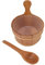 LUNWJJIP Seau de Sauna, Seau en Bois Anti-Fuite 4L Polyvalent avec louche for Douche