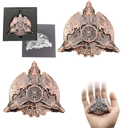 2-Stück Roulette-Rad-Fidget-Spinner-Würfel für DND Würfel-Set, Metal Drachen Spinner Dice D&D für Dungeons and Dragons Würfel, D20 Radwürfel für Anti Stress/ADHS, RPG Rollenspiel(Copper Red)