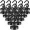 Aenienoe 20 Pack Magnetic Hooks Heavy Duty 35lb Strong Magnet Hook Neodymium Magnets with Hooks for Cruise Cabins Kitchen Fridge Van Classroom Office Camping Accessories 20mm Black