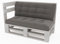 Lermowood Palettenmöbel Mpe Eckbank 120 x 60 cm Weiß | Europaletten Indoor und Outdoor Lounge Gartenmöbel Holz Gartenmöbel Set Lounge Möbel Terrasse Balkon Loft Stil Paletten