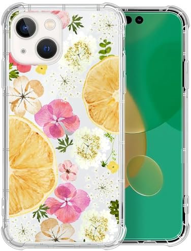 artslion for iphone 13 case transparente 6,1 inch Lemon blossom Cell Phone Case Elegant design, anti-scratch transparent back case
