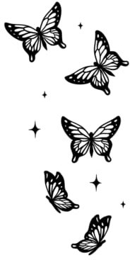 Liberté papillon (15cm x 10cm) - Tatouage ephémère homme/femme - Waterproof - Tatouage temporaire 2 semaines - The Flash Tattoo