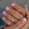 Falsche Nägel Tips Press on Nails French, Weiß Rosa Gradient Design Tips für Nägel Full Cover Acryl Künstliche Fingernägel für Salon Quadratische Künstliche