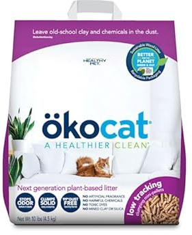 OKOCAT MINI PELLETS UNSCENTED CLUMPING Wood CAT Litter, 10-LB Bag