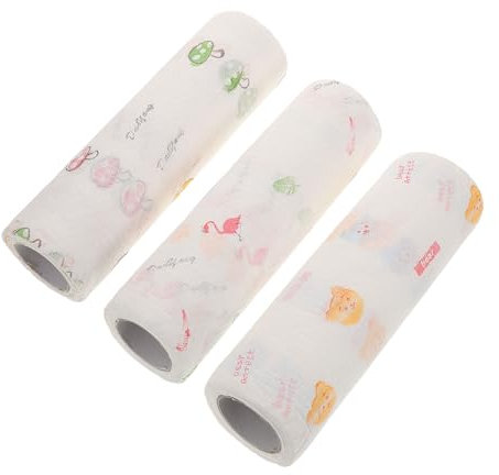 KOMBIUDA Papier Absorbant Eau Rouleau Papier Imprimé Coloré pour Cuisine Accessoires pour Restaurants Bars Doux Sûr pour Design Aléatoire