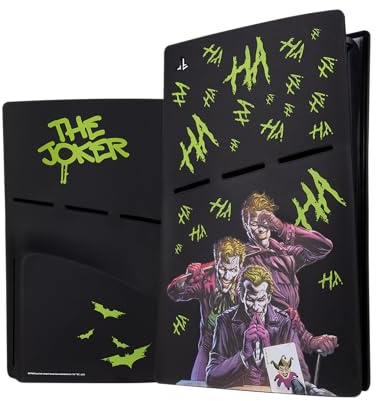 BLAD - Custodia in silicone per console PS5 Slim Disc Edition, design Joker e kratzfest, doppelte PS5 Slim Silicone abdeckung, Belüftunglöcher, installazione einfache