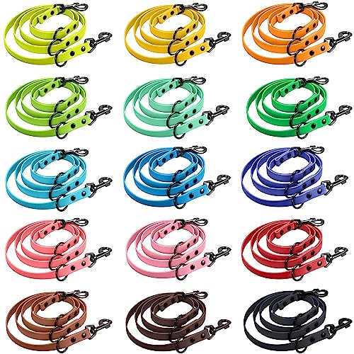 bio-leine verstellbare Biothane Hundeleine für mittlere und große Hunde bis 35kg - 12mm 16mm 19mm I Führleine verstellbar bis 5m lang - Leine Übungsleine