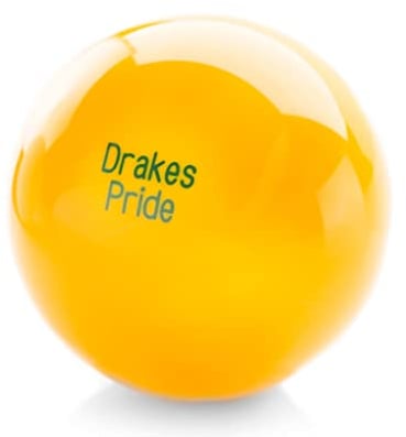 Drakes Pride Standard Outdoor Yellow Lawn Bowls Jack (63-64mm, approx. 266g)