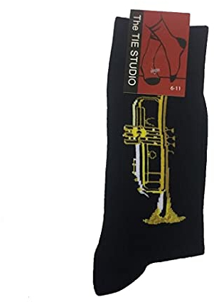 TIE Studio Socks: Trumpet - Black (Size 6-11). Für Trompete