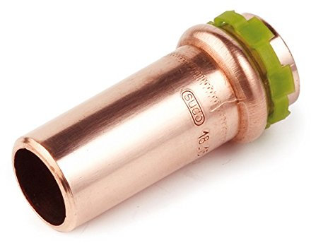Seppelfricke Pressfitting Kupfer Reduktions-Nippel VC243 22 x 15 CU mit EPDM O-Ring Fitting mit V-Kontur SudoPress