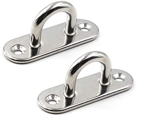 304 Edelstahl Auge Pad Platte 9mm Anchor Mount Great für Yoga Schaukeln Hängematten/Boat Rigging/Marine Deck Hardware/Suspension Training Straps