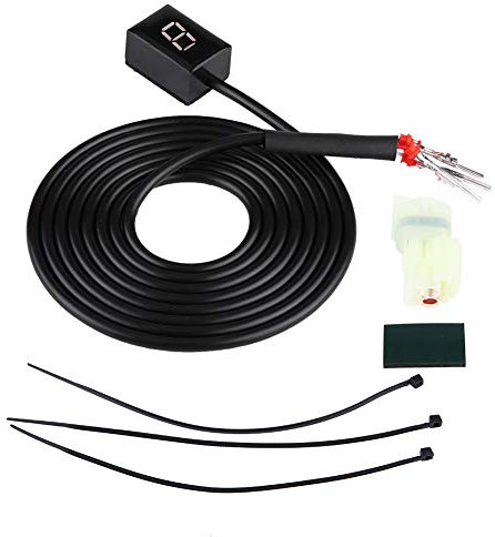 Indicador de Velocidad de la Motocicleta, Keenso Plug Mount 6 Velocidades Indicador Digital de la Pantalla LED Digital de la Luz Roja