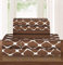 Elegant Comfort ™ Luxuriöses, weiches, knitterfreies Milano-Gittermuster, Fadenzahl 1500, ägyptische Qualität, gemütliches Bettwäsche-Set, Doppelbett, XL, Schokoladenbraun