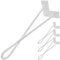 PrimeMatik - Pieds de Table pour Meubles et Bureau en Acier 2 tiges 41 cm Blanc 4-Pack modèle en Boucle