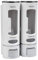 Dispenser Sapone Muro 400ML x 2 TIMESETL Dispenser a Parete Sapone Liquido Dispenser per Doccia Manuale Dispenser Sapone Doppio Dispenser Sapone e Shampoo, Contenitore Gel Doccia Bagno Toilette