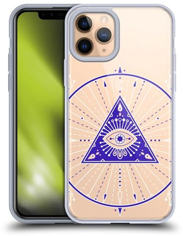 Head Case Designs Offizielle Cat Coquillette Marine Mandala Böser Blick Gelhülle [Militärischer Schutzgrad] Kompatibel Mit Apple iPhone 11 Pro Und Kompatibel Mit MagSafe