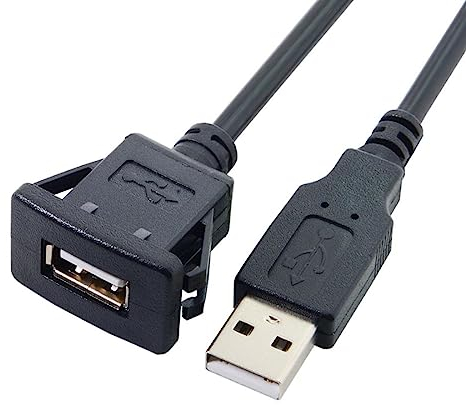 chenyang Cavo di prolunga USB 2.0 maschio a femmina per cruscotto auto impermeabile alla polvere