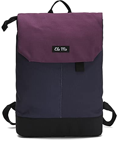 Ela Mo Rucksack Damen - Daypack schön u. durchdacht - Laptop Rucksäcke für Frauen - Anti Diebstahl Tasche für Schule, Uni, Business (Berry)