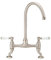 ENKI, Astbury, KT103, Deck Mounted Brushed Nickel, Kitchen Sink Mixer Tap, Featuring a Swivel Swan Neck Spout and Quarter Turn Ceramic Levers, Solid Brass Construction, Traditional Design