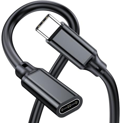USB C Extension Cable 10FT,USB 3.2 10gbps Male to Female Type C 3.1 5A PD240W Fast Charging Cable 4K Video for Switch,MacBook Pro/Air,iPad Pro,Dell XPS,Surface Book,PSVR2,USB C Hub,iPhone15 16
