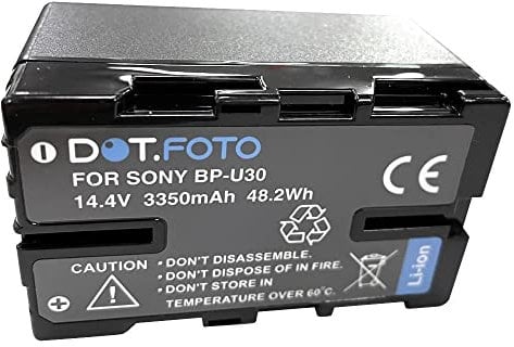 Dot.Foto BP-U30, BP-U35 Premium 48Wh Rechargeable Battery for Sony PMW-100 PMW-150 PMW-160 PMW-200 PMW-EX1 PMW-EX1R PMW-EX3 PMW-F3L PMW-F3K PXW-FS5 PXW-FS5M2 PXW-FS7 PXW-X160 PXW-X180 PXW-Z190