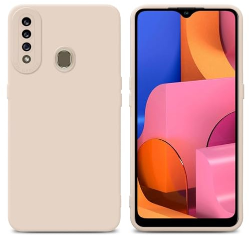 Cadorabo Hülle kompatibel mit Samsung Galaxy A20s Schutzhülle TPU Silikon Case Liquid Design mit Kameraschutz Slim Kratzfest Weiche Gummi mit Rundumschutz Case Hülle für Galaxy A20s in Rosa