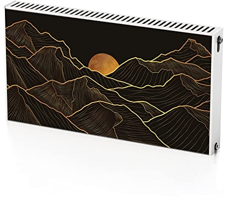 Coloray Heizkörper Magnet Heizkörperabdeckung 110x60 cm Selbstklebend - Berge im Westen