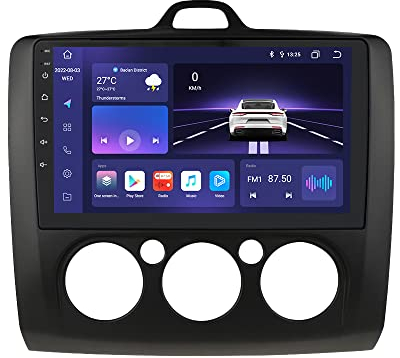 Hizpo Android Auto Stereo Bluetooth Freisprecheinrichtung Kompatibel mit Ford Focus Exi MT 2 3 Mk2/Mk3 2004-2011 HD Touchscreen Unterstützt Apple Carplay/Android Auto Auto Stereo Radio (3G+32G)