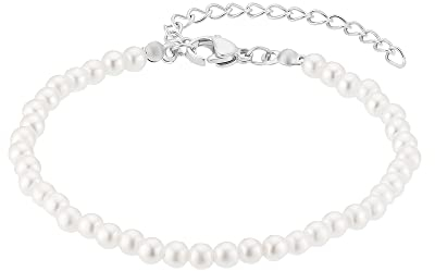 Heideman Halskette Damen Juliane aus Edelstahl silber farbend poliert Kette für Frauen mit Perle weiß rose vergoldet