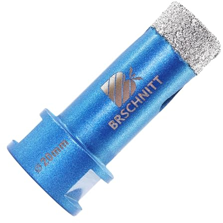 Diamant Fliesenbohrer 20mm - BRSCHNITT M14 Diamantbohrer Lochsäge für Fliesen Porzellan Keramik Marmor Granit Bohrungen, für Winkelschleifer