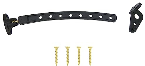 FERROELETTRA Regolatore e limitatore apertura finestra, persiane, porte e finestre - Ferma Persiane e Ferma finestra aperta interno regolabile - in Zama Verniciata (4, Nero)