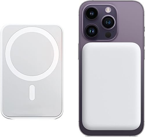 Essentia Water Apple MagSafe Battery Pack, Magnetic Wireless Power Bank 10000mAh, Fast Portable Charging Light-ning Compatible with MagSafe (for iPhone 12-14)