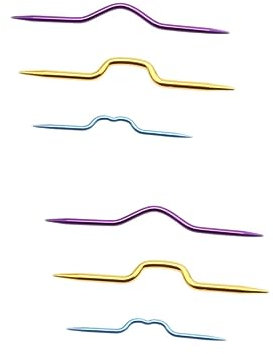 6 Piezas Aguja De Cable De Aluminio Agujas Para Tejer Trenzas Torcidas Agujas Torcidas Agujas Curvas Tejido Herramienta Para Tejer Suéter Gancho De Tejer Linea Metalica Viajar