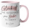 kleinebuchstaben® Personalisierte Tasse „Glück ist eine Patentante wie dich zu haben [Wunschname] - Geschenkidee für die beste Patentante oder Patin der Welt - Tasse Innen & Henkel - Rosa