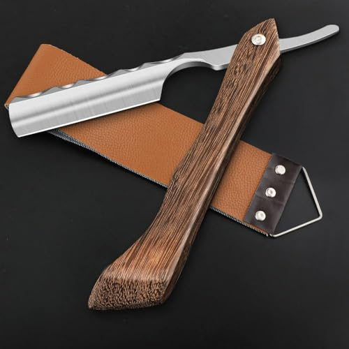 M&LD Rasiermesser Herren Einschneidige Rasierklingen für Männer Rasiermesser Edelstahl Rasierer Herren Rasierklingen für Friseur Home & Salon Rasiermesser Geschenke zum Vatertag