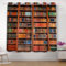 Pechiwuo Retro Vorhänge 3D Drucken Gardinen Wohnzimmer Bibliothek Verdunkelungsvorhänge 2er Set, Vorhang Blickdicht Wärmeisolierend Gardine mit Ösen Schlafzimmer Deko 2 x 117 x 183 cm（B X H） F47