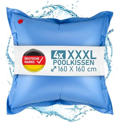 4er Set XXXL Luftkissen für Winterabdeckplanen 160x160cm diagonal Pool Luftpolster Kissen Abdeckplane Plane Winterschutz
